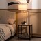 Costway Floor Lamp with End Table and USB Charging Ports 360° Rotatable Lamp Arm
